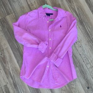 Sippper cute pastel purple button down